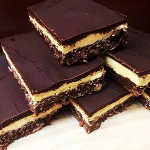 Vegan nanaimo bars at Higher Ground Cafe in Calgary