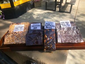 Vegan assortment of baking at Higher Ground Cafe in Calgary