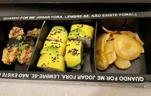 Surprise free hula fries at Sôshi Vegan in Rio De Janeiro