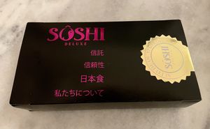 Delivery box at Sôshi Vegan in Rio De Janeiro