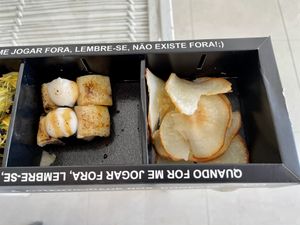 Chips and cheese sushi at Sôshi Vegan in Rio De Janeiro