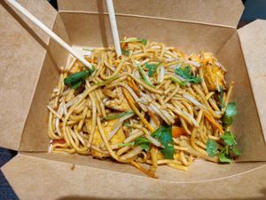 Lo mein at V Revolution in Englewood