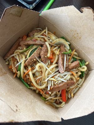 Peppered steak yakiudon  at V Revolution in Englewood