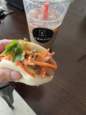 Mushroom bao   at V Revolution in Englewood