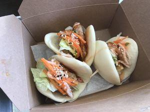 Vegan Orange Chickin’ Bao  at V Revolution in Englewood