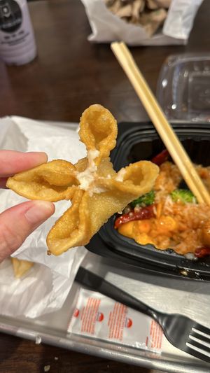 Vegan crab Rangoon (could probably eat 1,000)  at V Revolution in Englewood