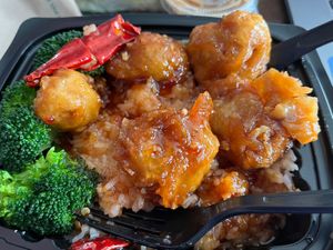 Orange chick’n  at V Revolution in Englewood