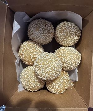 Sesame Balls filled with Red Bean Pastee  at V Revolution in Englewood