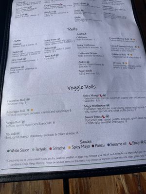 Vegan rolls minus 2 of the 6 at Yūgen Cuisine in South Lake Tahoe