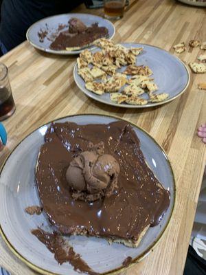 Choco pancake (Tajinaste) and a natural one for the baby  at La Crepería Les Îles in Tenerife
