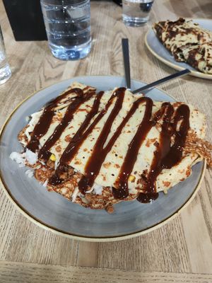 Crepe Afur (barbacoa) at La Crepería Les Îles in Tenerife