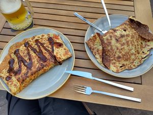 Main course gluten free vegan crepes. at La Crepería Les Îles in Tenerife