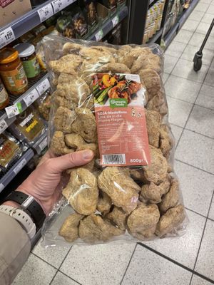 Wow! Mega bag of dried soy protein  at REWE Scholand in Muelheim