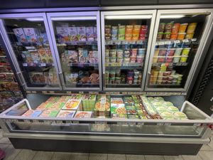 Frozen aisle  at REWE Scholand in Muelheim