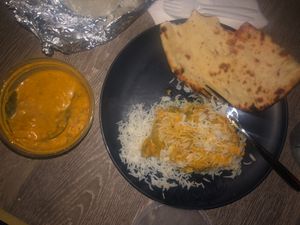 The chefs special and the peshwari naan (both tasted amazing)  at Namaste Restaurant in Lancaster