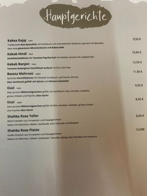 Hauptgerichte at Shahba Rose in Chemnitz