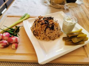 Reis mit Linsen und Zwiebeln  at Shahba Rose in Chemnitz