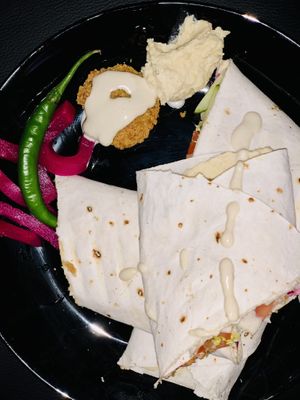 Falafel Teller. Shahba Rose Café & Restaurant  at Shahba Rose in Chemnitz