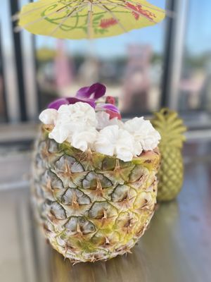 The Aloha!! Blended pineapple & coconut milk!! at Bougie Vegan in Belton