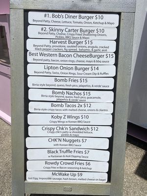 Menu at Bougie Vegan in Belton