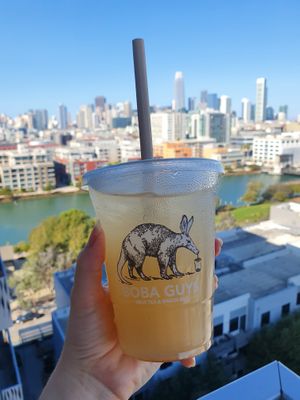 Pear cider  at Boba Guys in San Francisco