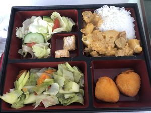 daily lunch - got to try a bit of each dish for only $10 total  at Four Leaf Clover in Timaru