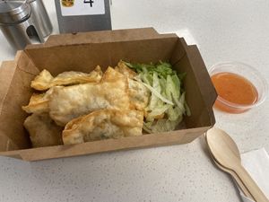 Fried wontons   at Four Leaf Clover in Timaru