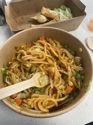 Mee goreng made vegan   at Four Leaf Clover in Timaru