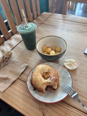 Korean bagel   at The Well Bean Co in East London