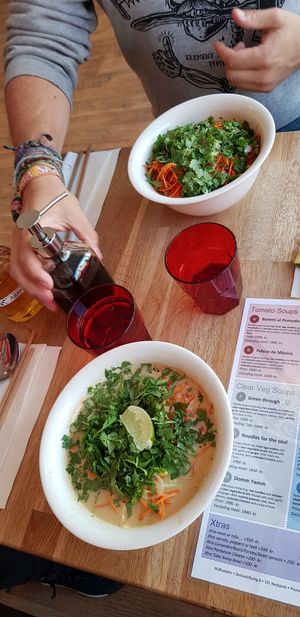 I (top) D (bottom) at Núðluskálin in Reykjavik