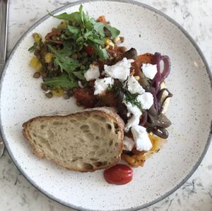 I can’t remember the name for this vegan sandwich option with vegan feta    at Aesthete Coffee + Kitchen in Sheffield