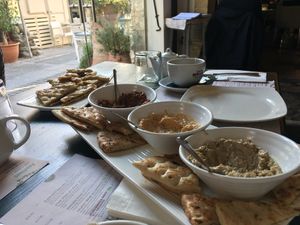 Combo Dip Platter at Ousia Soulful Kitchen in Limassol