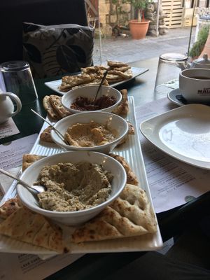 Combo Dip Platter at Ousia Soulful Kitchen in Limassol