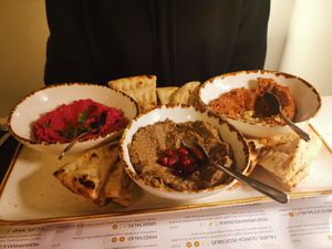 Middle Eastern Dips at Ousia Soulful Kitchen in Limassol