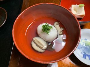 signature dish at Zenkoji Fuchinobo in Nagano
