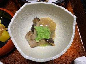 mushrooms at Zenkoji Fuchinobo in Nagano