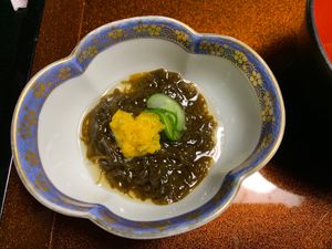vinegared dish at Zenkoji Fuchinobo in Nagano