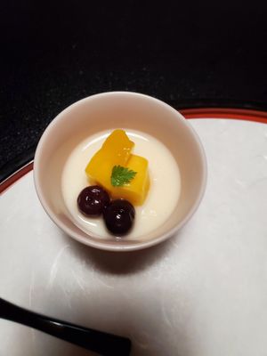 Tofu dessert at Zenkoji Fuchinobo in Nagano