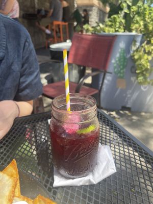 Beet lemonade   at Cactú in Arecibo