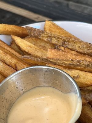 Fries with spicy mayo   at Cactú in Arecibo