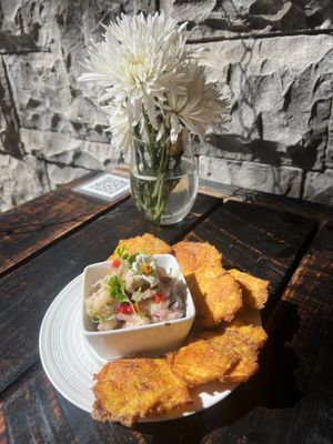 Tostones cevice #Veganuary at Cactú in Arecibo