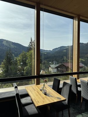 View from the restaurant   at Bio-Berghotel Ifenblick in Balderschwang