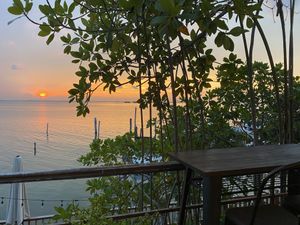 Sunset view at The Pink Coconut in Cancun