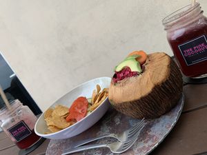 Ceviche de coliflor at The Pink Coconut in Cancun
