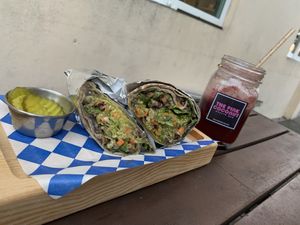 Burrito vegano  at The Pink Coconut in Cancun