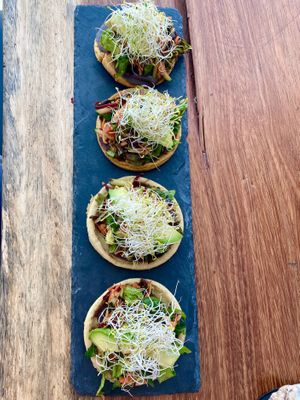 Sopes   at The Pink Coconut in Cancun