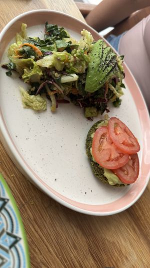 Hamburguesa al plato  at The Pink Coconut in Cancun