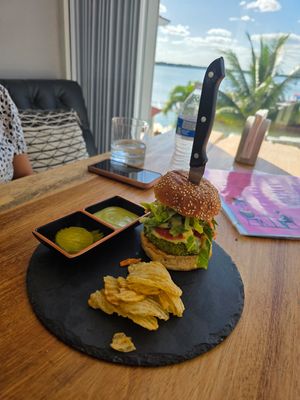 Best humous / guacamole & falafel wrap in Cancun at The Pink Coconut in Cancun