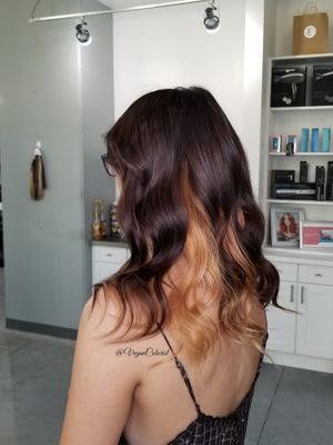 Half and half color at VeganColorist in Tampa