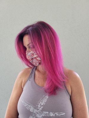 Purple and pink vivids at VeganColorist in Tampa